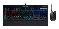 Comprar Kit de teclado y mouse gamer Corsair K55 + Harpoon RGB Español de color negro