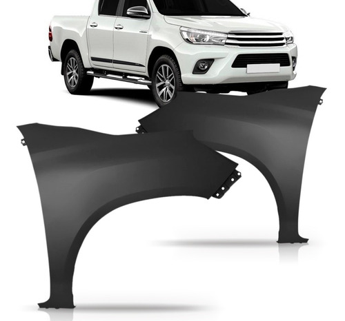 Paralama Hilux Srv 2016 2017 Cabine Simples Sem Furo Pisca