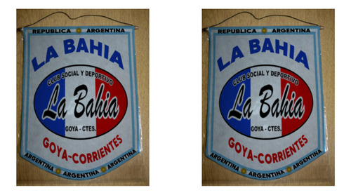 Banderin Chico 13cm Club La Bahia Goya Corrientes