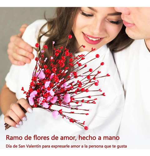 5pzs Flores Artificiales Ramo Flor Decoracion Hogar Valentín