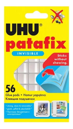 Uhu Patafix Invisible Pastillas Adhesivas X56 Unidades