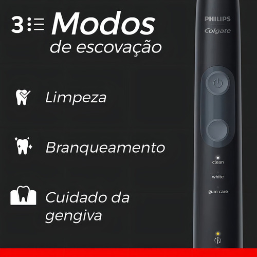 Cepillo de dientes eléctrico sónico Philips Colgate Sonic SonicPro 50 blanco/negro 127V -