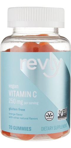 Vitamina C 250 Mg 70 Gum Revly - U - Unidad A $2502