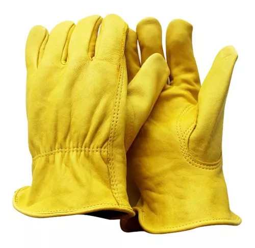 CARTANDCARD Guantes de trabajo para hombre, paquete a granel, guantes de  trabajo de cuero, 12 pares de guantes de trabajo de seguridad resistentes