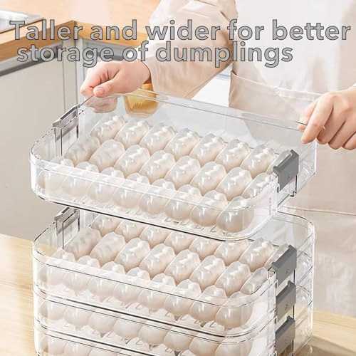 Almacenamiento De Dumplings Congelados De 4 Capas Con Tapas