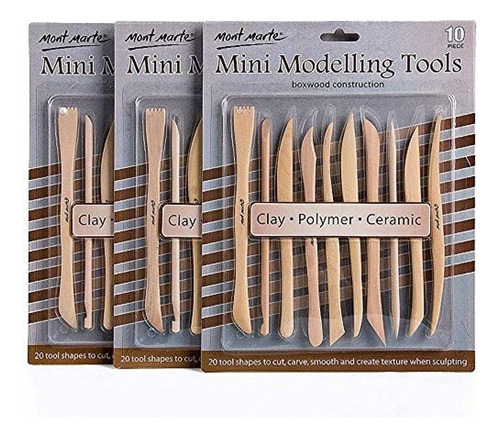 Juego De Estecas Mini Mont Marte 3 Packs 10 Piezas Modelado