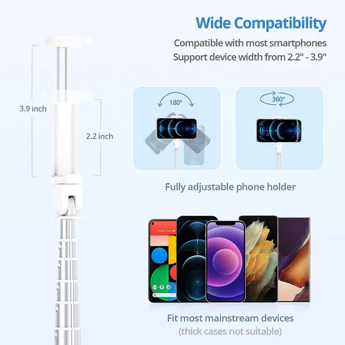 Atumtek 65 Selfie Stick Trípode, Todo En Uno Trípode Ext...