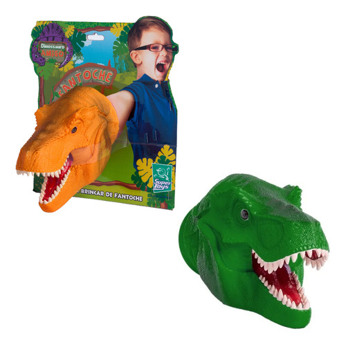 Coleção Brinquedos Fantoche Mão Luva Dino Cabeça Dinossauro