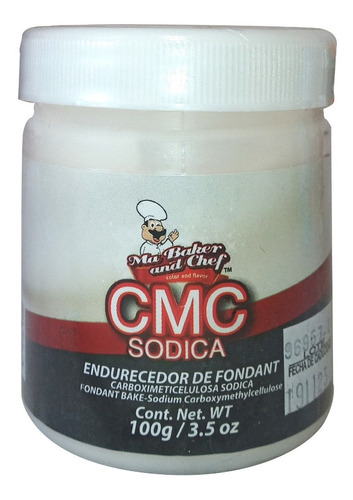 Cmc Carboximetilcelulosa 100 G, Endurecedor Para Fondant