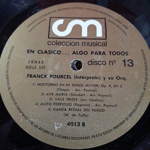 Sin Tapa Disco Franck Pourcel Su Orquesta En Clasico O0