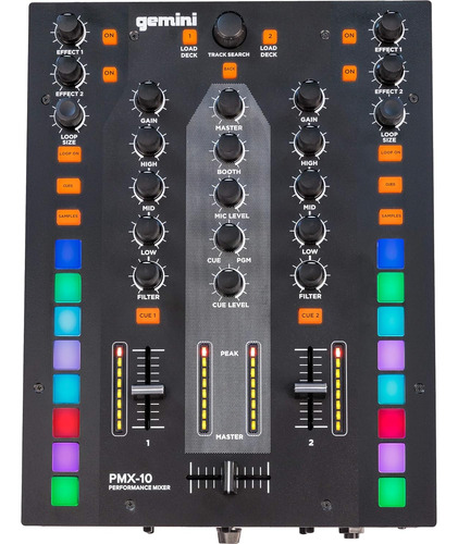 Gemini Pmx-10 - Mezclador Dj De 2 Canales