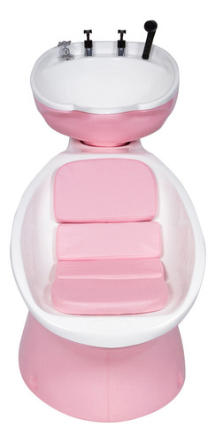Cadeira Lavatório Cabeleireiro Neon Shampoo Retro - Cor Rosa Bebê 127v