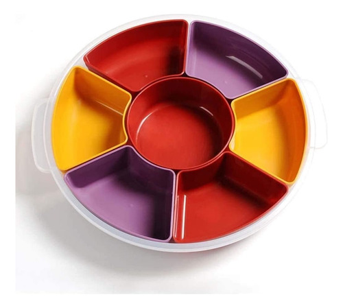 Taper Recipientes 7 Divis. Hermetico Picoteo Plastico 34cm