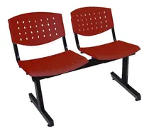 Comprar Silla Tandem 2 Asientos Salas De Espera Plastico Reforzado Color de la estructura Negro Color de los asientos Bordó