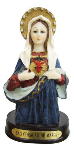 Escultura Sagrado Coração De Maria Com Luz