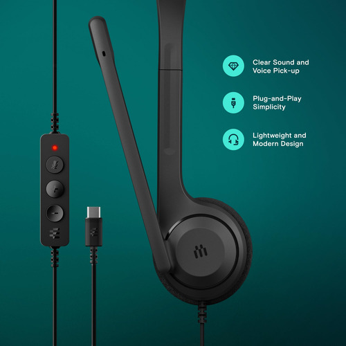 Auriculares Epos C1 Usb-c De Alta Fidelidad Con Cable Y Redu