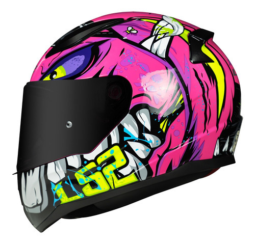 Capacete Ls2 Ff353 Badass Rosa Feminino Esportivo Moto Tamanho do capacete 62