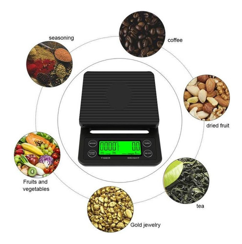 Báscula De Cocina Eléctrica Precisa, Báscula De Café Con Pun