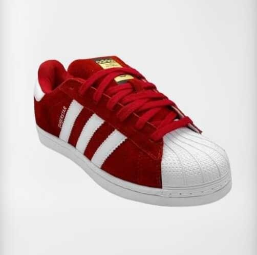 adidas superstar camurça vermelho