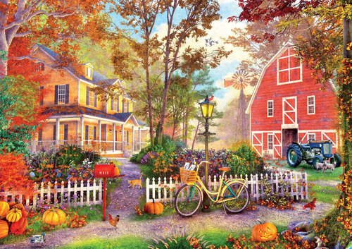 Buffalo Games - Country Life - Autumn Farmhouse - 500 Pie...