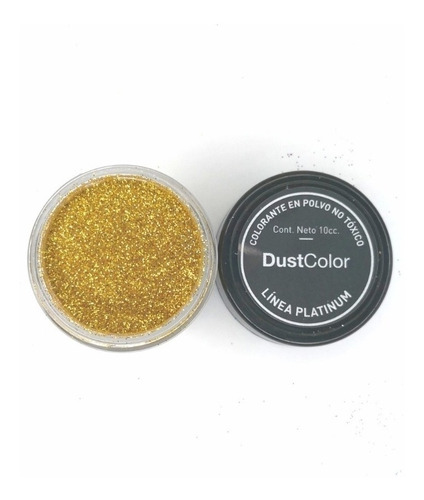 Imagen 1 de 4 de Glitter No Toxico Dorado Sahara Colorante Dust Color 