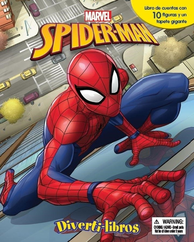 Libro Divertilibros Spiderman Con 10 Figuras  Marvel