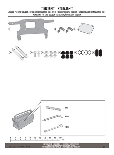 Kit Especifico Givi P/montaje Caja Herramienta S250 Toolbox