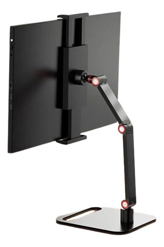 Suporte Em Metal Holder 360° Monitor, Tablet, Games Ate ''16 Cor Preto