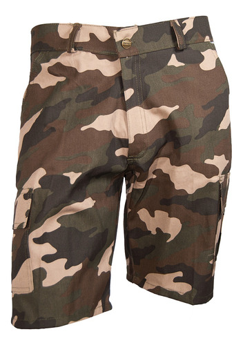 Bermuda Cargo Camuflada Hombre Gabardina Rock