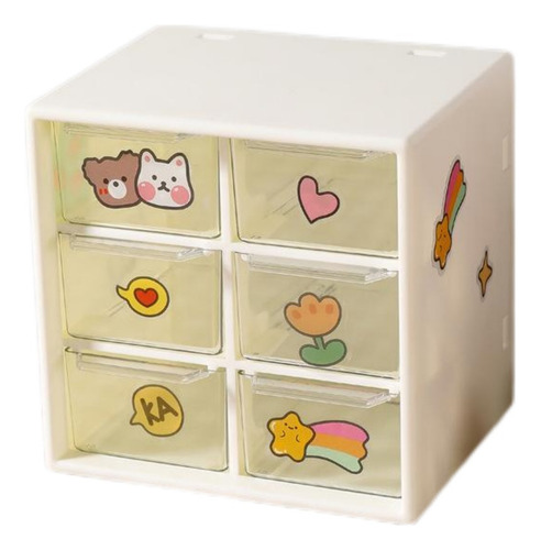 Six Grid Drawer Jewelry Accessories Sundries Storage Box