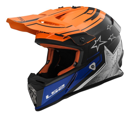 Casco Cross Ls2 Mx 437 Nuevo Modelo Super Liviano! Moto Delt