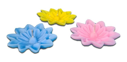 Velas Flor De Loto Flotante 4 X 10 Cm X 1 U. - Pacha Kuyuy