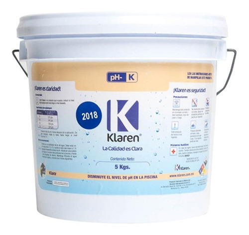 Ph- Polvo Klaren 5 Kg Disminuye Ph De Agua De Albercas