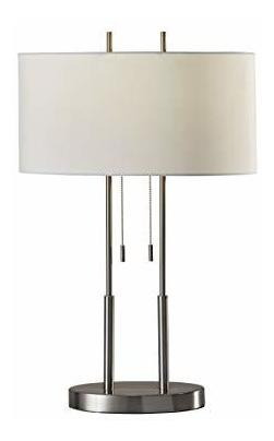 Lámpara De Mesa - Adesso 4015-22 Duet 27  Table Lamp, Satin 
