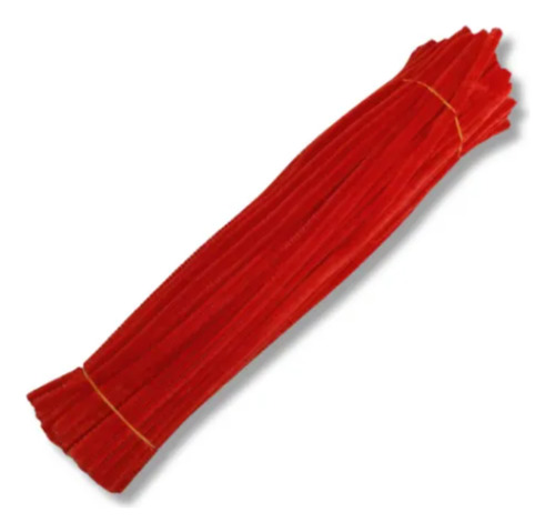 Limpiapipas Artesanías Manualidades Colores X 100 Unidades Rojo