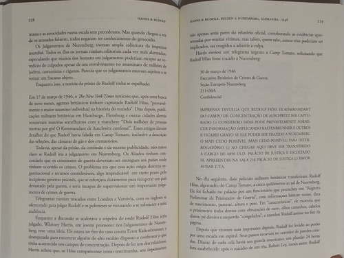 Hanns & Rudolf: O Judeu-alemão E A Caça Ao Kommandant De Auschwitz, Por Thomas Harding (autor), Edição Em Português, Rocco 2014 (Usado)
