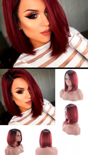Peluca Dama Tinto Bob Ombre Resiste Calor Envío Gratis Inmed