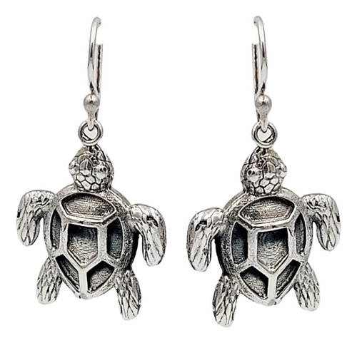 Aretes Tortuga Marina Plata .925 