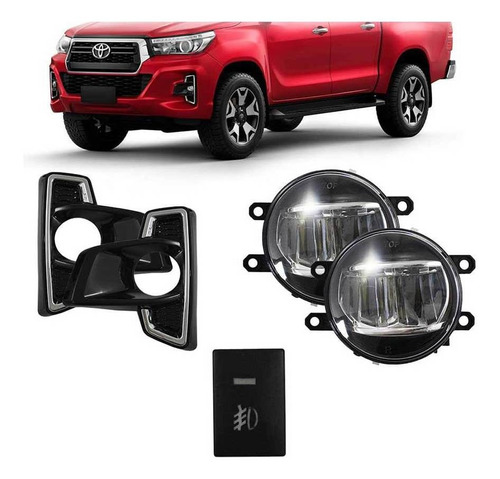 Kit De Camineros Hilux 2019= Led Aplique Cromado