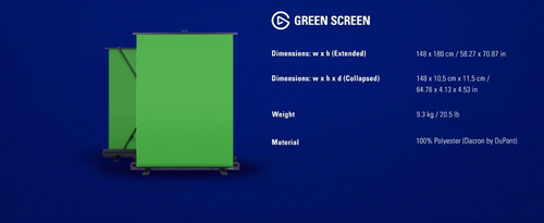 Elgato Fondo Plegable Chroma Key Verde Tasa Bcv