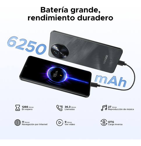 Doogee Note 59 Pro+ Celular 5g | Android 15 | 36gb Ram + 512gb Rom | Pantalla 120hz | 6250mah