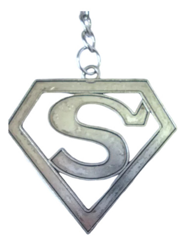 Chaveiro Super Homem Em Metal Superman Prateado