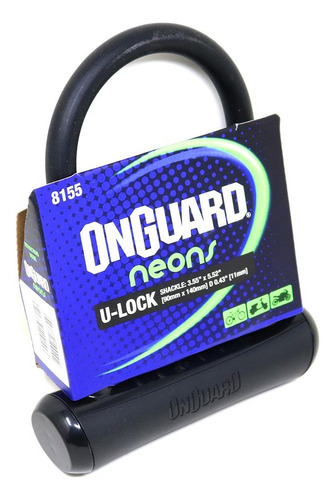 Candado Bicicleta Onguard U Lock Neon Series Mini 90x140 Mm