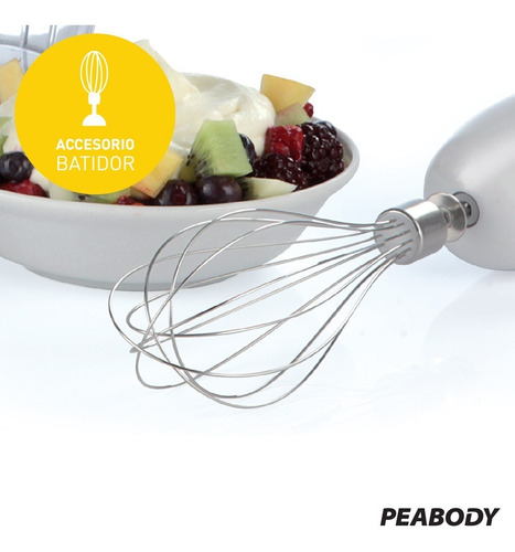 Imagen 8 de 10 de Licuadora De Mano Procesadora Mixer 800w Peabody Pe-lm327