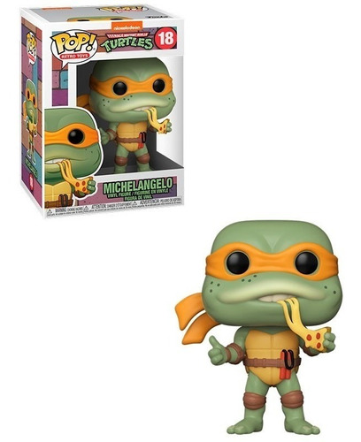 Michelangelo Con Pizza: Tortugas Ninja Funko Pop!