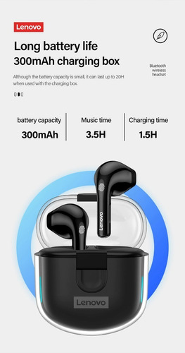 Imagen 4 de 6 de Auriculares Inalambricos Lenovo Think Plus Lp12 Bluetooth