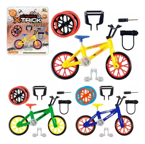 Skate Dedo 3un Mini Brinquedo Radical Com Bicicleta Kit Top