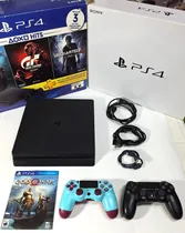 Comprar Consola Ps4 Playstation 4 Slim 1 Tb Controles Cables Juego