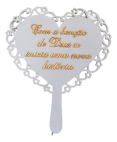 Placa Para Casamento Personalizada Mdf Branco - 1 Unidade