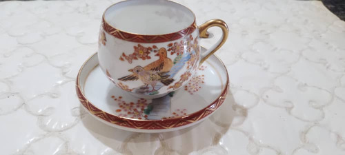 Taza Café Porcelana Fina China Japonesa Colección Vintage